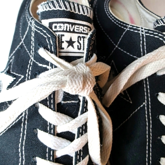 CONVERSE All Star Black and White Men's Canvas Sneakers - Picture 7 of 14